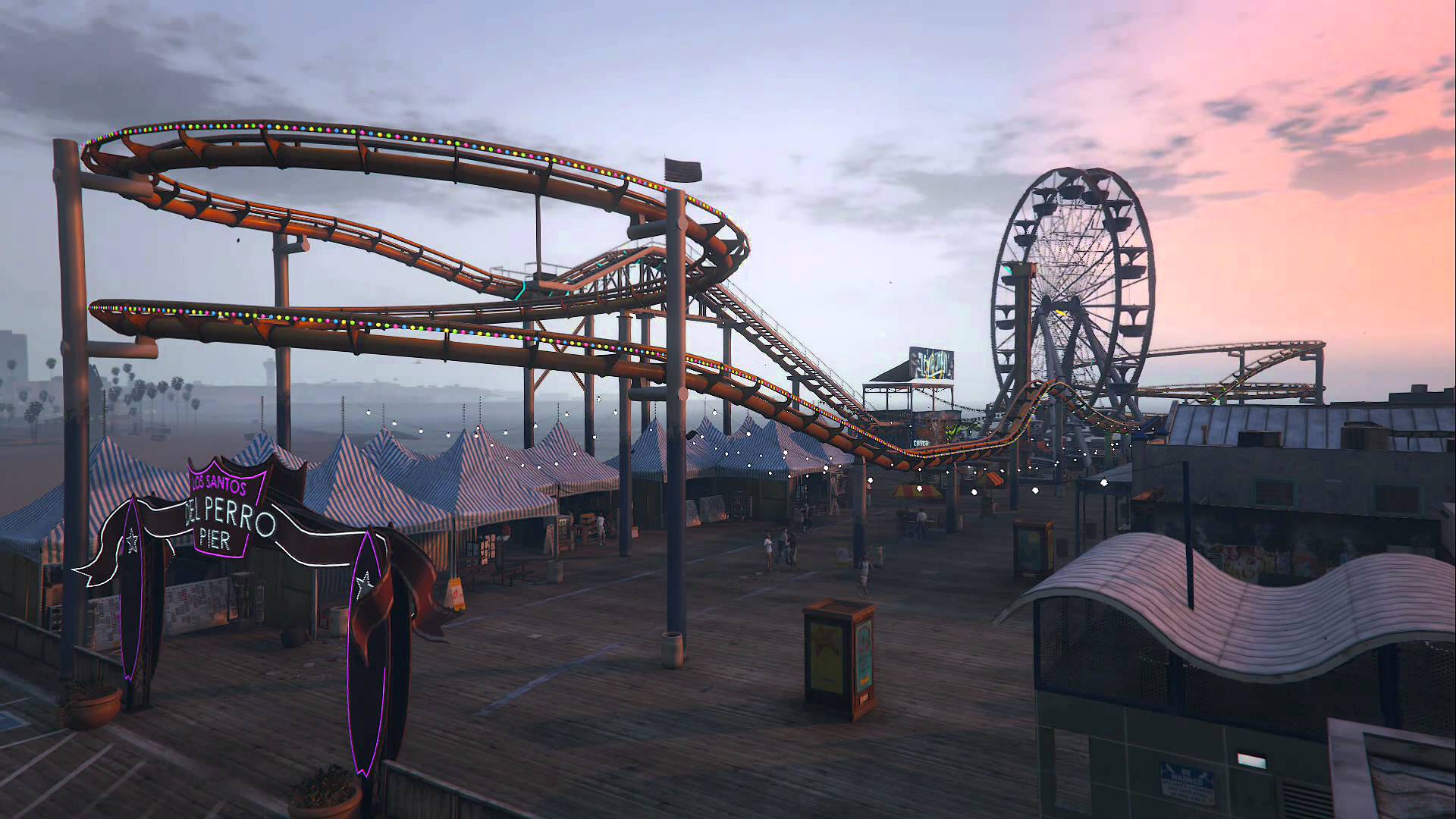 Image du Santa Monica Pier dans le jeu vidéo Grand Theft Auto V