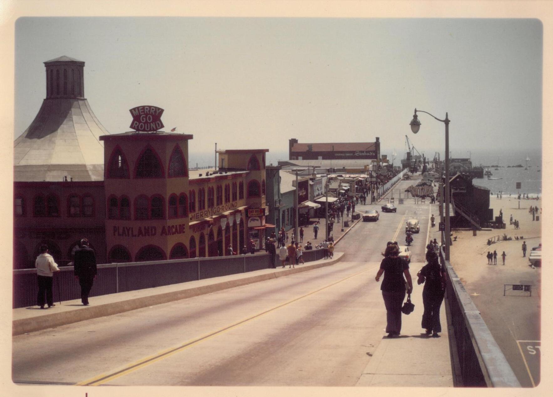 Photo d'archive du Santa Monica Pier dans les années 80